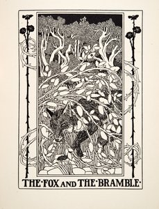 De vos en de braamstruik, uit Honderd fabels van Aesopus, uitgegeven 1903