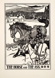 Het paard en de ezel, uit Honderd fabels van Aesopus