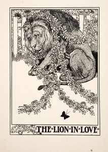 De leeuw verliefd, uit Honderd fabels van Aesopus, uitgegeven 1903 door Percy J. Billingshurst