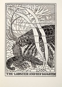 De Kreeft en haar Dochter, uit Fontaine Fabels, uitgegeven 1905 door Percy J. Billingshurst