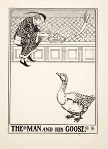 De man en zijn gans, uit Honderd fabels van Aesopus, uitgegeven 1903 door Percy J. Billingshurst