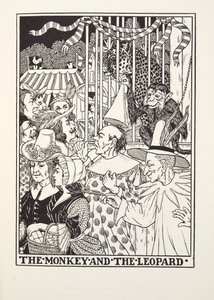 De Aap en de Luipaard, uit Fontaine Fabels, uitgegeven 1905 door Percy J. Billingshurst