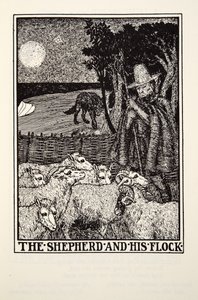 De Herder en zijn Kudde, uit Fontaine Fabels, uitgegeven 1905