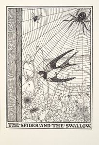 De Spin en de Zwaluw, uit Fontaine Fabels, uitgegeven 1905