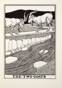 De Twee Geiten, uit Fontaine Fabels, uitgegeven 1905