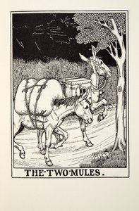 De twee muilezels, uit Fontaine Fabels, uitgegeven 1905