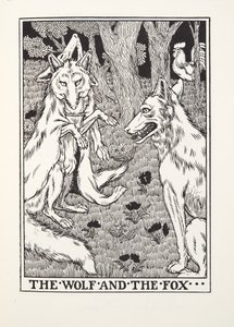 De Wolf en de Vos, uit Fontaine Fabels, uitgegeven 1905