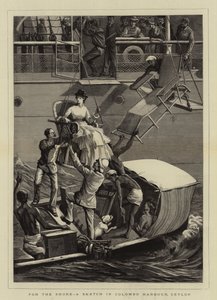 Voor de Kust, een Schets in de Haven van Colombo, Ceylon