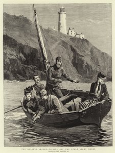 Het Vakantieseizoen, Vissen bij de Start Vuurtoren door Percy Macquoid