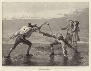 Typen van Oude Zwaardvechtkunst, een duel met Kleine Zwaarden in 1760