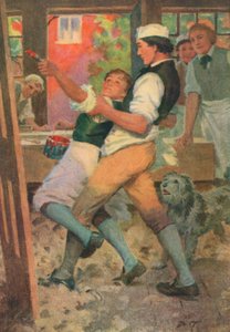 Illustratie voor Adam Bede door George Eliot (kleurenlitho) door Percy Tarrant