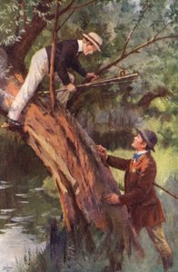 Nu, kom je onmiddellijk naar beneden (kleur litho) door Percy Tarrant