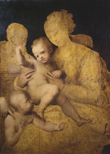 Heilige Familie met Sint Johannes de Doper door Perino del Vaga