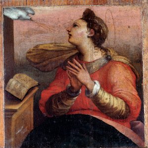 Maagd van de Aankondiging (detail) door Perino del Vaga
