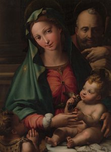 De Heilige Familie met de jonge Sint Johannes de Doper door Perino del Vaga