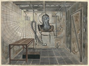 Interieur Zandstraalkamer door Perkins Harnly