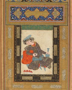 Een liggende jongeling, Iran, Safavid periode, ca.1600-10 door Persian School