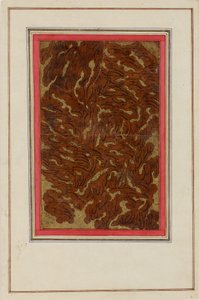 Albumblad (met Shikasta kalligrafie) door Persian School