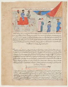 Een Indiase ambassade voor Sultan Mahmud Ghanzna, uit de 