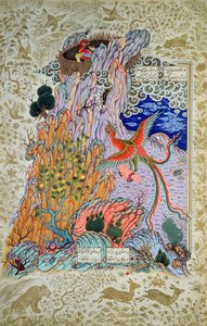 Zal gered door de mythische Simurgh, uit een kopie van de Shahnama, late 16e eeuw