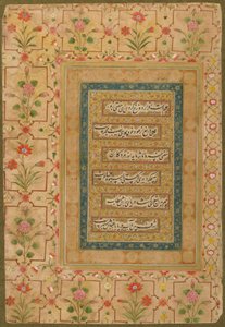 Calligrafie uit het Late Shahjahan Album, ca. 1640-50