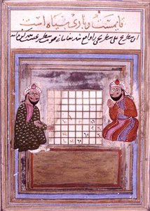 Schaakspelers, Pagina uit een Verhandeling over Schaken, Vroege Safavid, Tweede Helft van de 16e Eeuw