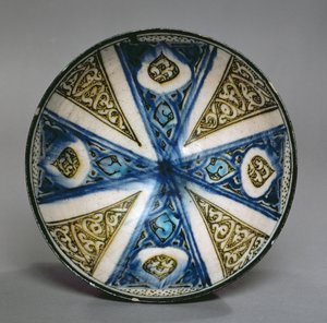 Schaal, uit Kashan, Iran, Seltsjoekse periode, late 13e eeuw