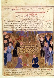 Begrafenis van Dzjengis Khan, ca. 1430 door Persian School