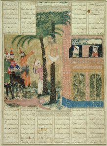 Pagina uit het Demotte manuscript van de Shahnama (Boek der Koningen), door Abul-Qasim Manur Firdawsi, uit Tabriz, ca.1335 door Persian School