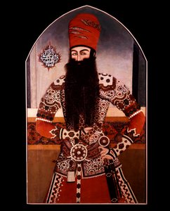 Portret van Mohamed Ali Shah (Mohammad Ali Shah Qajar) (1872-1925) door Persian School