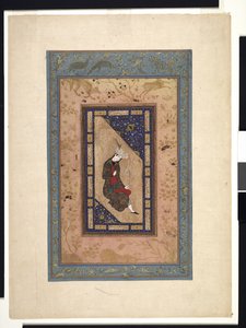 Portret van een Safavid prins, ca. 1590-1630 of later door Persian School