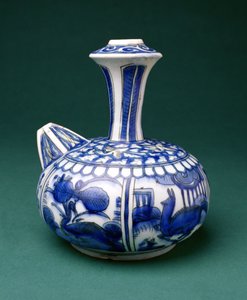 Safavid Blauw en Wit Kendi, 1600-50