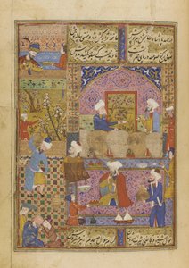 Scène in een taverne uit een Divan van Hafiz