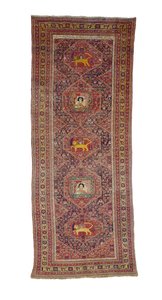 Senneh galerij tapijt, West-Perzië, 1837 door Persian School