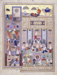 De Kalief Harun al-Rashid in de Baden door Persian School