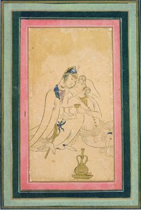 Twee geliefden, ca.1590, Perzisch door Persian School