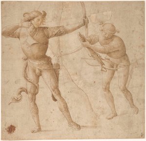 Een Boogschutter en een Kruisboogschutter, ca. 1500