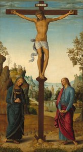 De kruisiging met de Maagd, Sint Jan, Sint Hiëronymus en Sint Maria Magdalena, c. 1482-1485