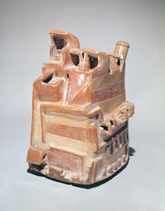 Vat in de vorm van een structuur, Mochica