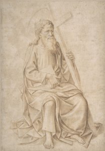 Sint Filippus zittend, met een boek en een kruis, 1422-57 door Pesello Peselli