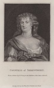 Anna Maria Talbot, gravin van Shrewsbury (gravure) door Peter (after) Lely