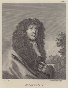 Sir Peter Lely, Engelse kunstenaar (gravure) door Peter (after) Lely