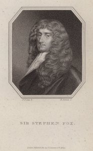 Sir Stephen Fox, Engelse politicus (gravure)