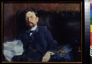 Portret van de schrijver Anton Tsjechov (1860-1904) door Peter Alexandrovich Nilus