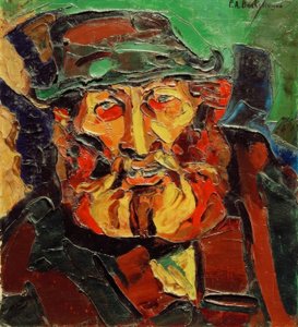 Hoofd van een boer door Peter August Böckstiegel