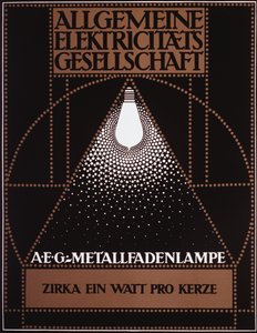 Reclameposter voor de General Electric Company [AEG] 1910