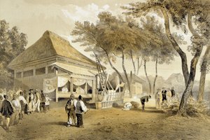 Brandweerkazerne en motor, Yokohama, uit 