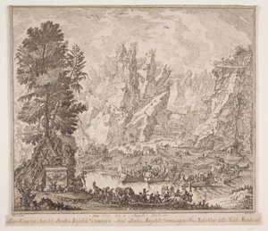 Anno 1733 den 9. Augusti reisde Zijne Koninklijke Majesteit, Hare Majesteit de Koningin en Hare Majesteit de Koningin-moeder over dit veld Mandsseidet door Peter Cramer