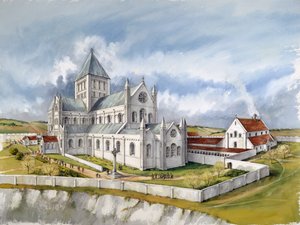 Kathedraal van Old Sarum door Peter Dunn