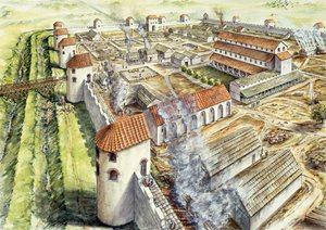 Portchester Castle, AD345 door Peter Dunn